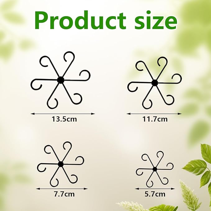 12 PCS Plant Stem Support, Reusable Stem Holder, Different Sizes Plant Support Ring