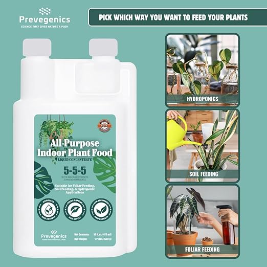 All-Purpose Indoor Plant Food | All-Natural, Odorless, Soil Feeding, Foliar Feeding, or Hydroponic Applications (1 Pack (16 fl. oz.))