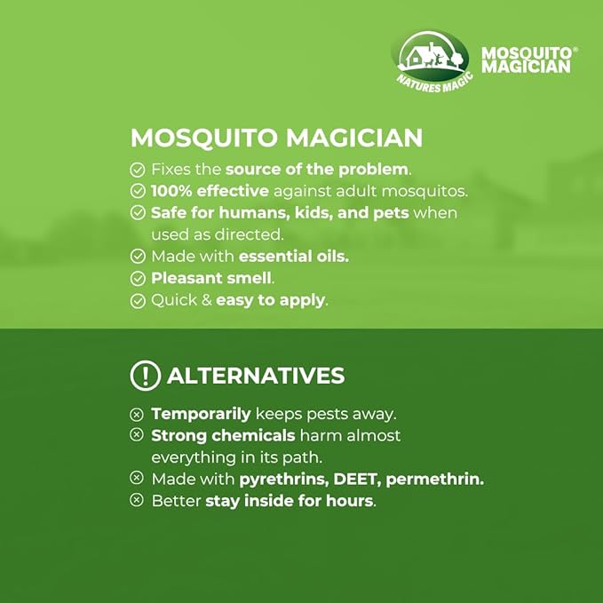 Mosquito Magician Plant Based Bug Spray for Families – Kid and Pet Safe Spray with Natural Essential Oils. Kills & Repels Mosquitos, Fleas and Ticks. Travel Size for Kids & Family – Lemongrass, 4 OZ