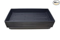 Living Whole Foods 100 Pack of Durable Black Plastic Growing Trays (Without Drain Holes) 21" X 11" X 2" - Flowers, Seedlings, Plants, Wheatgrass, Microgreens & More