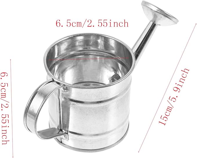 4-Pack Mini Galvanized Metal Watering Cans for Kids Crafts DIY Indoor Plants | Tiny Small Watering Pots for Home Decor Garden Flowers and Plants