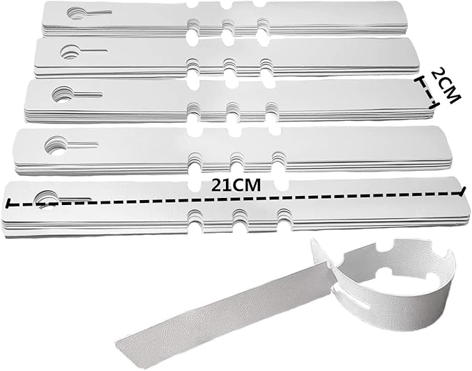 Kecoya 200 PCS White Plastic Plant Tree Tags and Labels Waterproof, Adjustable, Wrap Around, Reusable, Indoor/Outdoor, Garden, Nursery, Greenhouse, Balcony, Plant Labels