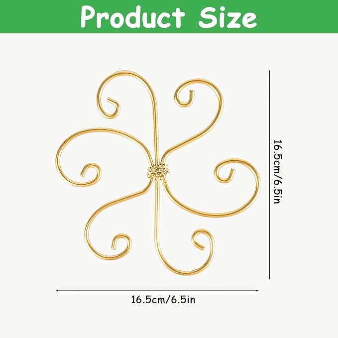 5 Pcs Plant Stem Support, Iron Monstera Plant Support, Durable Hook Stem Supports for Healthy Growth, Bamboo Clamp Set for Leaf Stabilization and Support, Ideal Present for Plant Lovers (6.5IN*6.5IN)