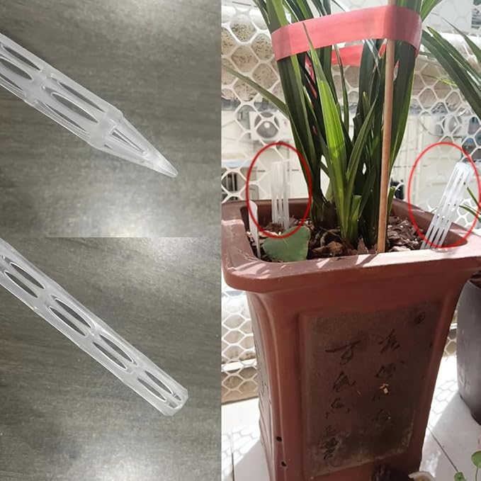 10 Pack Plant Aeration Tubes Potted Plants Watering Stake 8.5'' Deep Root Irrigation Spike Orchid Roots Airflow Stakes for Triumph Tulip Orchid Live Indoor Plant Potting Mix Soil Healthy Roots Ventilation Orchid Mix