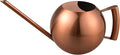 IMEEA 45oz/1.3Liter Metal Watering Cans for Indoor Plants Stainless Steel for Office Fish Bowl Shape (Copper Color)