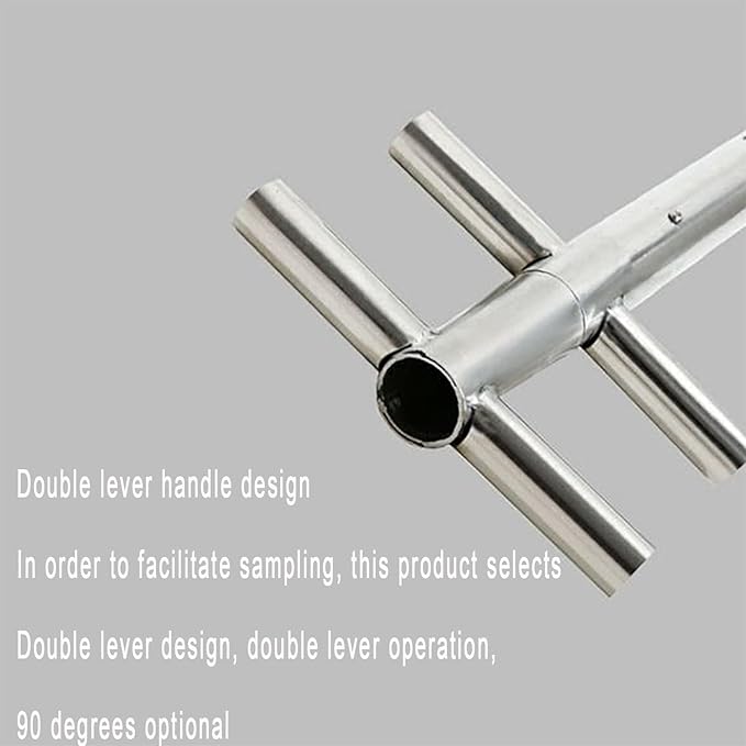 Soil Sampler Probe, T-Shape Handle Stainless Steel Soil Test Kits Soil Probes with 3slots and 90° Rotation Handle Pointed Design, for Solid Fertilizer, Plant Care Lawn Garden Farm