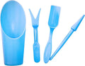 Garden Shovel Hand Tools Transplanting Potting Bonsai Soil Scoop Plastic Succulent Kits,Mini Garden Plant Care Shovel Soil (Blue)