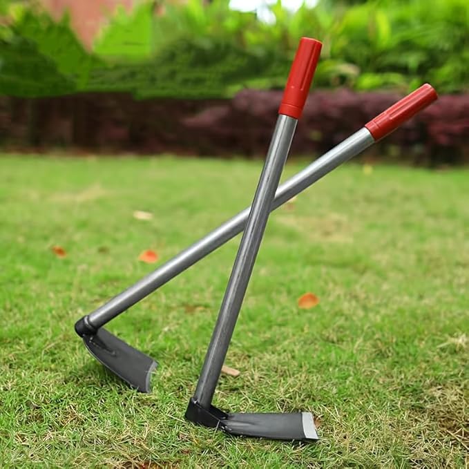 Small Garden Hoe, Manganese Steel Blade with Sharp Hardened Edge, Hand Weeding Hoe for Tilling, Digging, Sowing, Weed Control
