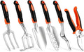 6-Piece Gardening Tools Set, Includes Trowel, Pruning Shear, Cultivator & More for Indoor Outdoor Plant Care, Aluminum Alloy Garden Kit with Ergonomic Non-Slip Handles