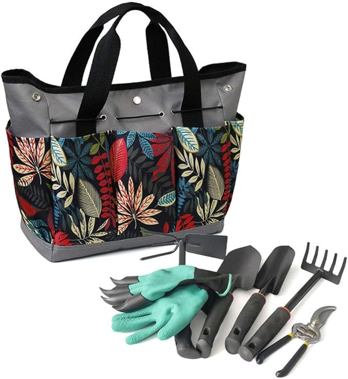 Multi Function Garden Tool, Portable oor Gardening Tool Storage, Heavy Duty 600D Polyester with Multiple s, Metal le and Rubber Strap for Hand Tools