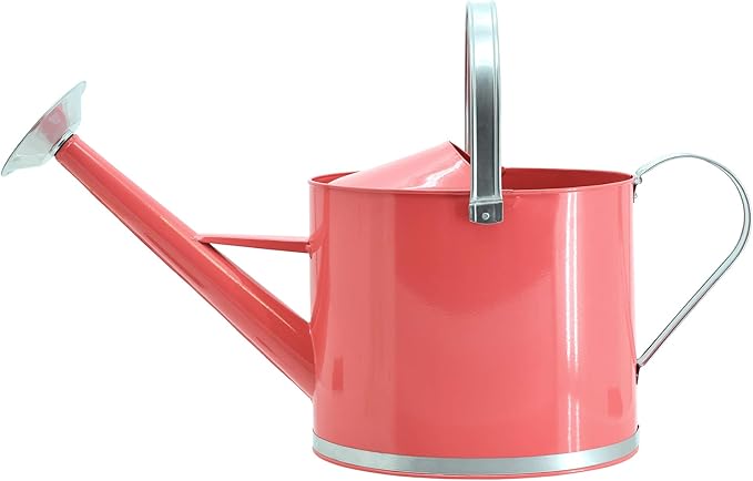 Arcadia Garden Products WC16 Chic Watering Can, Indoor and Outdoor, Easy Pour, Gift, 1.8 gal, Coral