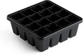 Epic Gardening Reusable Seed Starter Tray - 16 Cell/4 Seedling Starter Trays - Easy Watering, Indoor Greenhouse, Plant Starter, Gardener-Friendly for Seedlings | UV-Treated & BPA-Free - Black