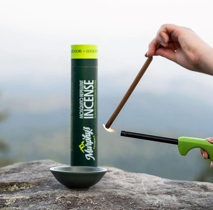 Murphy’s Naturals Mosquito Repellent Incense Sticks with Holder for Outdoor Yard, Citronella, 2.5+ Hours per Stick, 12 Sticks & 1 Holder