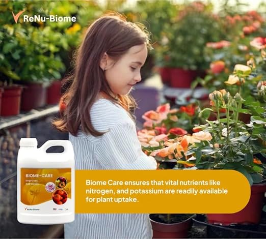 Biome Care Liquid Fertilizer & Soil Conditioner, Lawn & Garden Plant Food, Grass, Fruits & Vegetables, Enhances Soil Microbiology, Improves Water Retention & Nutrient Availability