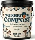 Mushroom Soil Compost Pail, Organic Nutrient-Rich Garden Soil for Vegetables, Flowers, Raised Beds, Lawn & Planting Mix (30 lb)