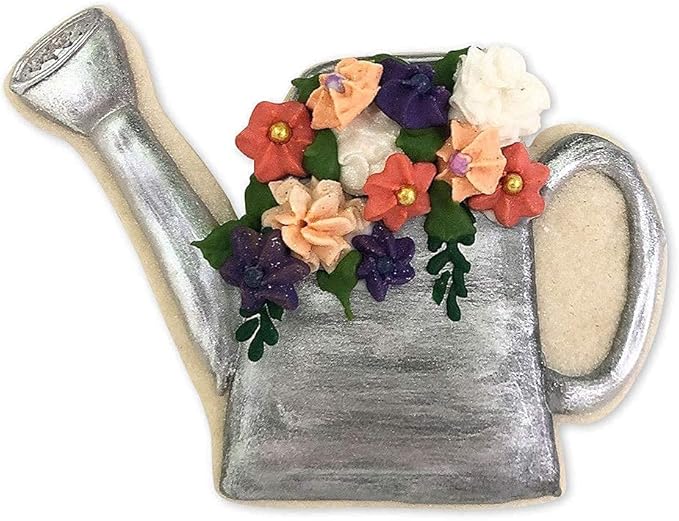 Watering Can Cookie Cutter 4.25 Inch - Made in the USA – Foose Cookie Cutters Tin Plated Steel Watering Can Cookie Mold