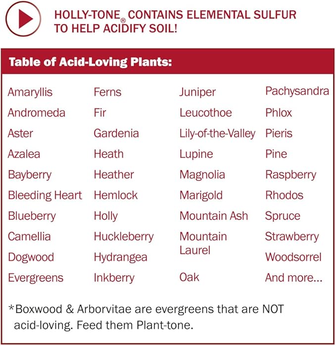 Espoma Organic Holly-Tone 4-3-4 Natural & Organic Evergreen & Azalea Plant Food; 36 lb. Bag; The Original & Best Fertilizer for All Acid Loving Plants Including Rhododendrons & Hydrangeas.