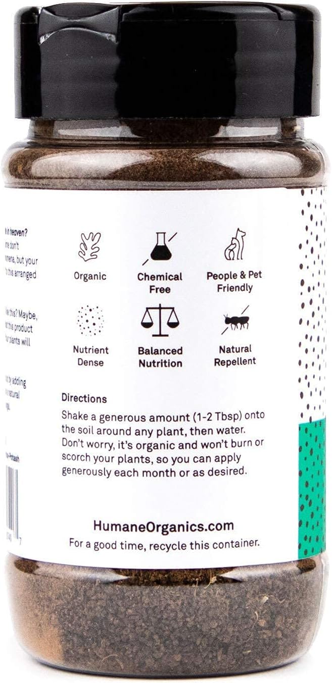 Humane Plant Food Indoor House Plants, All-Purpose Organic Indoor Plant Fertilizer - NutriDense (5oz)