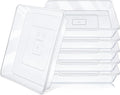 GREANER 6 Inch Square Plant Saucer, 6 PCS Plastic Tray for Indoors, Durable Thick Flower Pot Plant Drip No Holes, Clear Plant Water Catcher Tray for Indoor Outdoor Planter