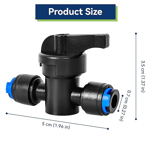 10 Pack 1/4" Drip Irrigation Shut Off Valve, Quick Connect Universal Drip Irrigation Tubing Coupling Valve, Connector Locking Fitting for Sprinkler or Drip Irrigation System Parts & Connectors