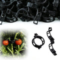 300 PCS Secured Plastic Plant Clip, 2026 New Garden Clips for Climbing Plants, Plastic Trellis Clips Plant Support Clips Tomato Grape Vine Vegetables Plant Fixing Clips (300, Black)
