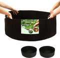 2-Pack 50 Gallon Large Non-Woven Grow Bags Reusable Thickened Durable Aeration Fabric Pot Black (50Gal_2Pcs)