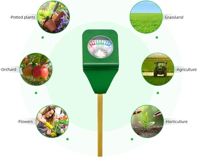 5X Mini Soil Moisture Meter Moisture Tester Soil Meter Plant Soil Kit Moist Tester Testing Instrument