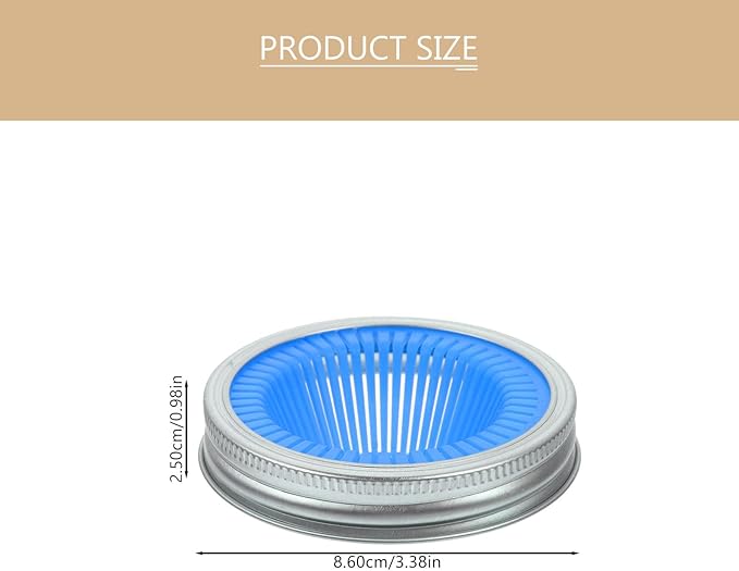 86mm Wide Mouth Sprouting Lids for Jars, 2pcs Stainless Steel Mesh Covers, Bean Sprouting Kit Filters for Small Mason Jars, Household Seed Germination Accessories