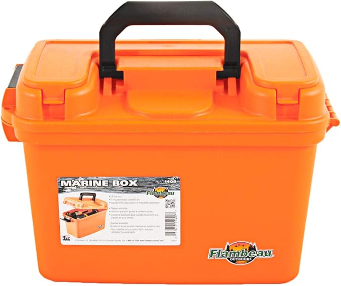 Flambeau Outdoors 1409 Marine Dry Box, 14", Orange