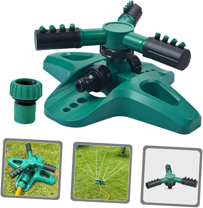 Automatic Lawn Sprinkler 360 Rotary Irrigation System with Ground Stake for Garden and Vegetable Watering Durable Lawn Sprinkler for Efficient Yard Irrigation