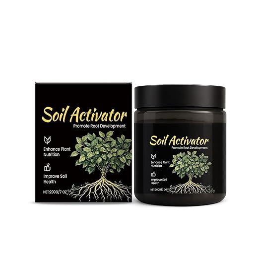 Soil Revitalizer, with Promotes Strong Roots, 200g, Lawn & Garden Soil Conditioner, Plant Food Enhancer, Concentrated Humic Acid Formula, for Lawn, Garden, Backyard, Farm, Courtyard, Balcony, Terrace