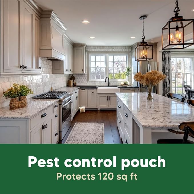 Pest Repellent, Rodent Repellent for Indoor and Outdoor, Mouse Repellent, Mice Repellent Indoor, Keep Rat, Ant, Moth and Spider Away from House, Safe for Kids and Pets, Protects 120 sq ft - 8P