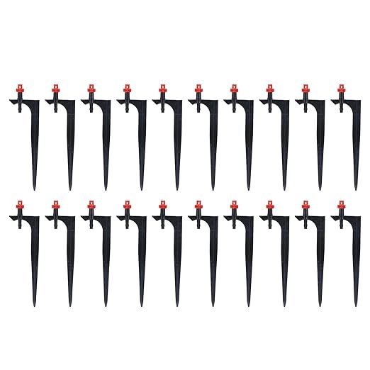 Drip Irrigation System, Irrigation System for Garden Greenhouse Micro Drip Irrigation Kit Automatic Irrigation System Courtyard Spray Plant Watering System with Adjustable Nozzle Emitter(20PCS)
