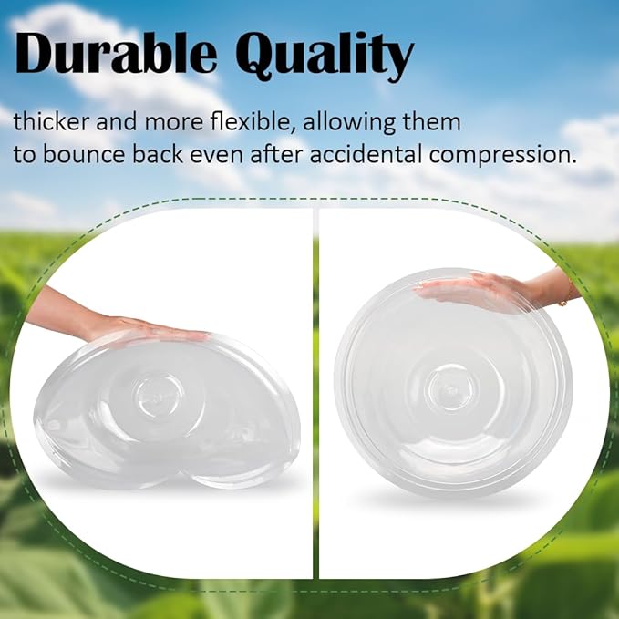 10" D × 6.7" H Plant Protectors from Animals, Garden Cloches for Seedlings Nursery Pots, Durable Humidity Domes with Ventilation Holes, Clear Plant Covers, Mini Greenhouse for Plants 10-Pack