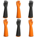 Chemical Resistant Gloves, 22" Waterproof Long Rubber Chemical Lab Gloves for Cleaning Car, Kitchen Dishwashing, Gardening, Acid Alkali Oil Protection, Industry, 3 Pairs, XXL