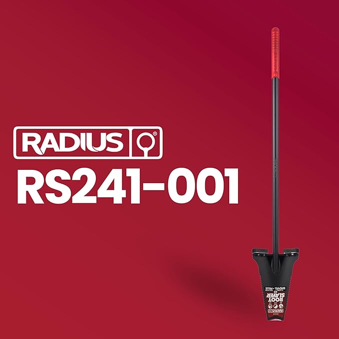 Root Slayer RS241, Heavy Duty All Steel Long Handle Shovel Spade, Black