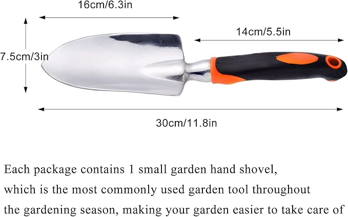 Garden Trowel Small Garden Spade, Aluminum Alloy Hand Shovel for Gardening, Garden Tool Gardening Gifts for Women Men Planting, Transplanting, Weeding, Digging ﻿