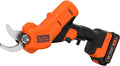 BLACK+DECKER 20V MAX* Cordless Pruner Electric Pruning Shears, Battery and Charger Included, 900 Cuts Per Charge, Electric Pruner, Tool Free Blade Change (BCPR320C1)