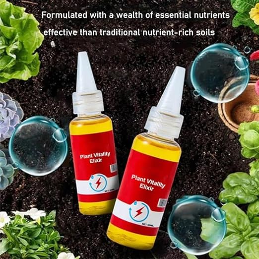 Limetown Plant Vitality Elixir, Money Tree Fertilizer, Limetown Phyto Vitamin Solution, Limetown Plant Fertilizer, 50ml, Plant and Flower Liquid Solution (2 Pcs)