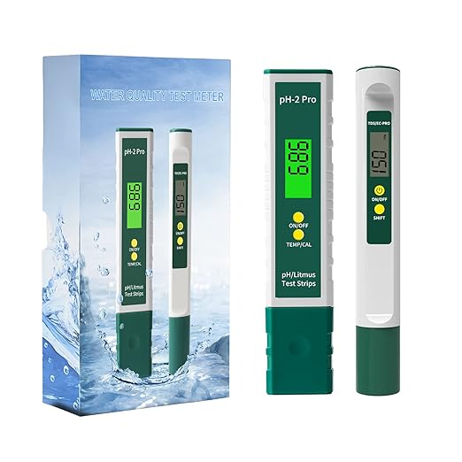 Digital pH and TDS Meter Combo, High Accuracy 0.01 Water Quality Tester and 3-in-1 TDS and EC Meter, PPM and µS Meter for Water, Practical Water Testing Kit