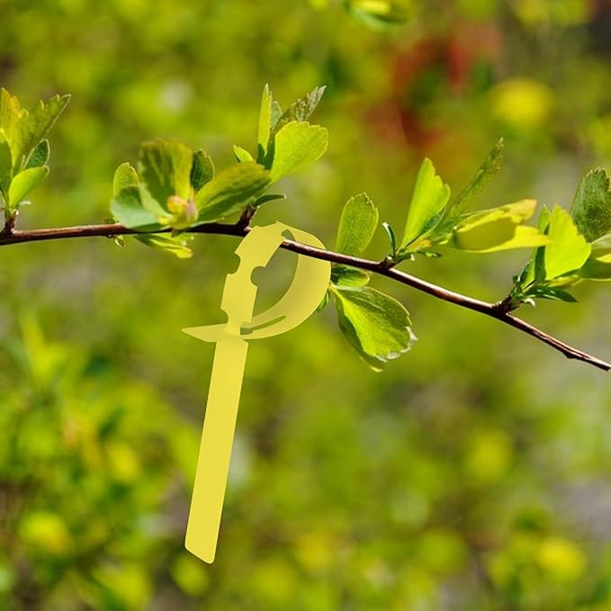 Plant Labels 200Pcs Yuanling Plastic Plant Tree Tags Wrap Around Hanging Tags Nursery Tree Markers Adjustable Garden Labels for Indoor Outdoor Gardening Plants (Yellow with 1 Marker Pen)