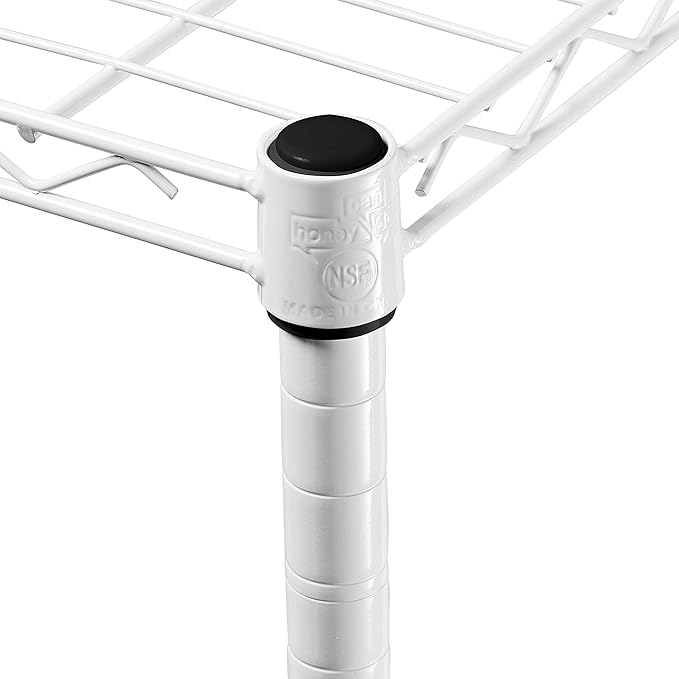 Honey-Can-Do 5-Tier Heavy Duty Adjustable Shelving Unit, 200-lb Per Shelf Metal Storage Rack, White Wire Shelf for Laundry Room Kitchen Craft Room, 36 x 14 x 72 in