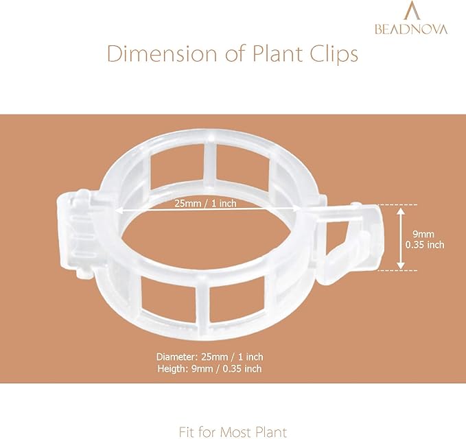 BEADNOVA 300Pcs Plant Support Clips Garden Clips Tomato Clips Vine Clips Tomato Trellis Clips for Tomato Vine Vegetable (300PCS)