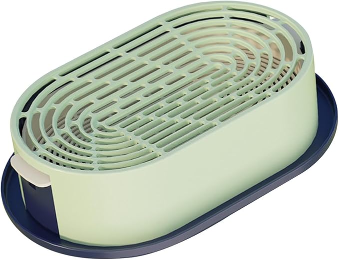 Cat Grass Germination Starter Planter Sprouting Tray Accessories for Soilless Planting Multifunctional Wheatgrass Growing Pot, Dark and Light Green