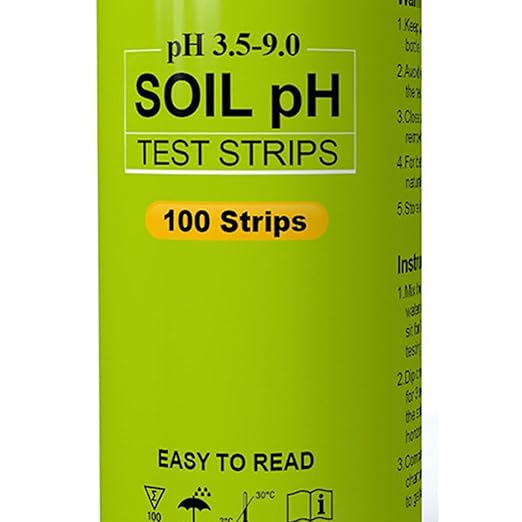 Pwshymi Soil pH Test Kit, PH Test Paper Kit, Universal Durable Soil PH Test Strip Simple to Use for Grass for Garden for Plant pH Level Test Kit with Quick and Easy pH Testing Strips