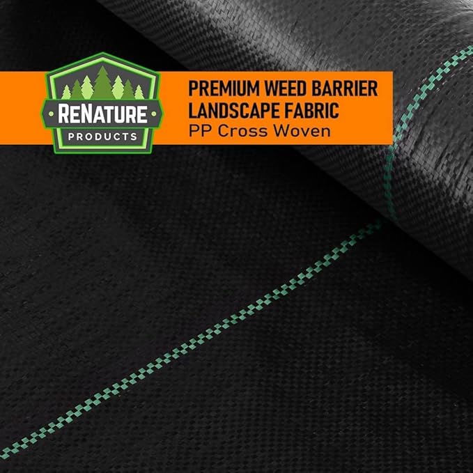 4FT x 100FT Weed Barrier Landscape Fabric Heavy Duty, 3.2oz Premium Garden Ground Cover Mat for Weed Control, Gardening, Plant Beds and Farming