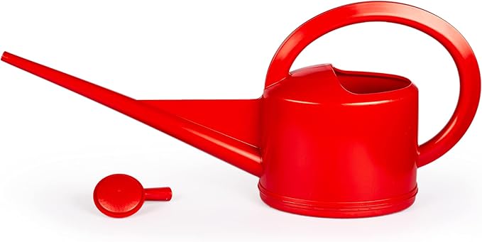 Consolidated Plastics Durable Swiss Watering Can with UV Protection, Ergonomic Handle for Indoor/Outdoor Gardening, Made in Switzerland (5 Liter, Red)