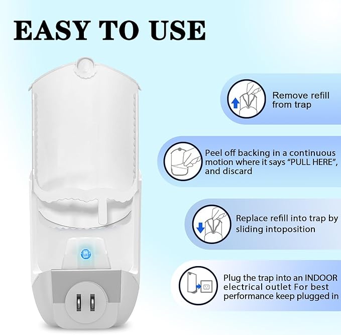 33 Pack Flying Insect Trap Refills Compatible with Flying Insect Trap M364 M364A and Max, Safe with Kids & Pets