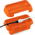 SockitBox – The Original Weatherproof Connection Box – Indoor & Outdoor Electrical Power Cord Enclosure for Timers, Extension Cables, Transformers, Power Strips, Lights, Tools & More – Small – Orange