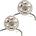 Suncast SWA100 100 Ft. Wall Mount Garden/Yard Hose Reel Side Winder (2 Pack)